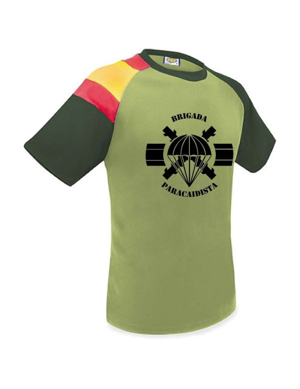 Camiseta verde Bandera - Brigada Paracaidista